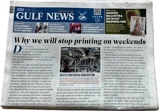Gulf News Article