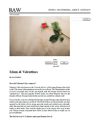 Islam and Valentines