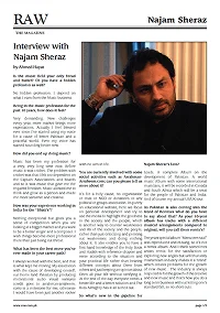 Interview with Najam Sheraz