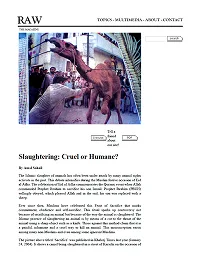 Slaughtering: Cruel or HUmane