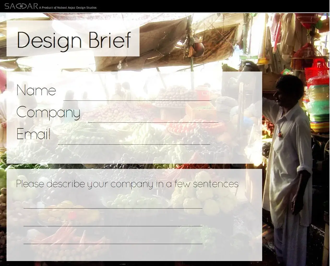 Saddar Design Brief