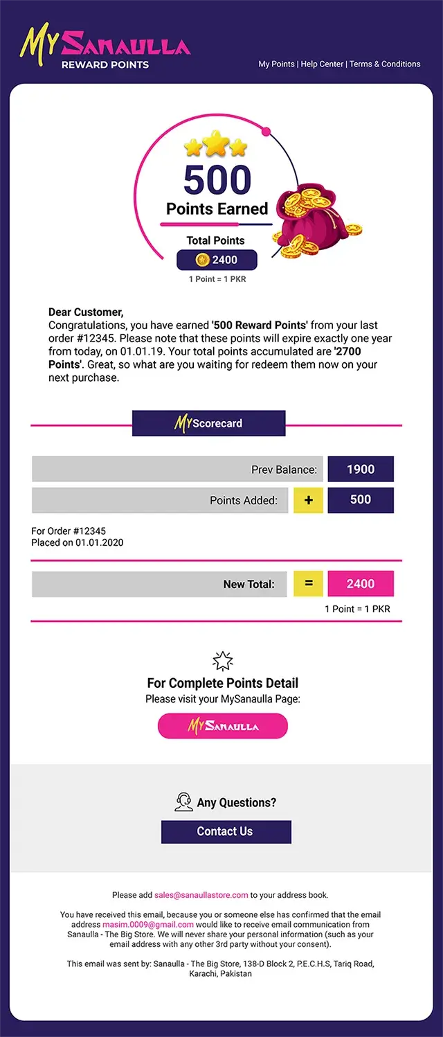 Sanaulla Reward Points